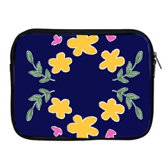 Doodle Flower Leaves Plant Design Apple Ipad 2/3/4 Zipper Cases by Cemarart