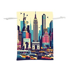 Skyscrapers City Usa Lightweight Drawstring Pouch (s) by Cemarart