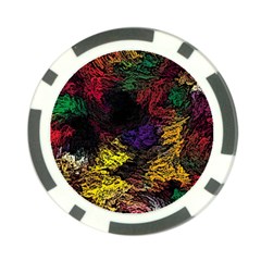 Abstract Painting Colorful Poker Chip Card Guard by Cemarart