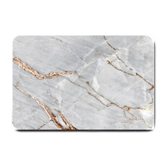 Gray Light Marble Stone Texture Background Small Doormat by Cemarart