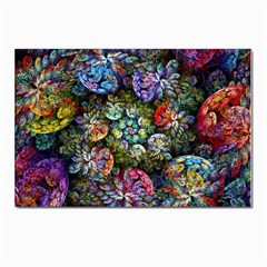 Floral Fractal 3d Art Pattern Postcard 4 x 6  (pkg Of 10) by Cemarart