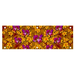 Blooming Flowers Of Orchid Paradise Banner And Sign 6  X 2  by pepitasart