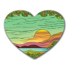 Painting Colors Box Green Heart Mousepad by Bedest