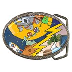 Astronaut Moon Monsters Spaceship Universe Space Cosmos Belt Buckles Front