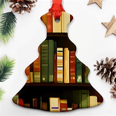 Books Bookshelves Library Fantasy Apothecary Book Nook Literature Study Ornament (christmas Tree)  by Grandong