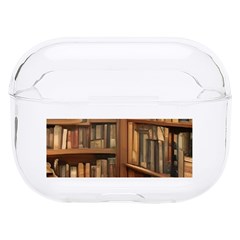 Room Interior Library Books Bookshelves Reading Literature Study Fiction Old Manor Book Nook Reading Hard Pc Airpods Pro Case by Grandong