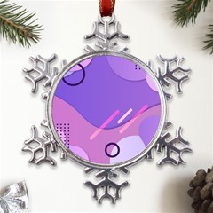 Colorful Labstract Wallpaper Theme Metal Large Snowflake Ornament by Apen