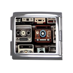 Retro Cameras Old Vintage Antique Technology Wallpaper Retrospective Mega Link Italian Charm (18mm) by Grandong