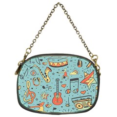 Seamless Pattern Musical Instruments Notes Headphones Player Chain Purse (one Side) by Apen