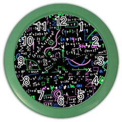 Math Linear Mathematics Education Circle Background Color Wall Clock by Apen