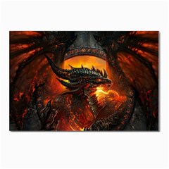 Dragon Fire Fantasy Art Postcards 5  X 7  (pkg Of 10) by Maspions