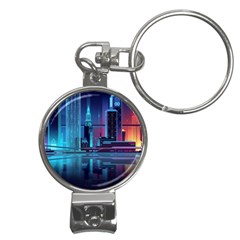 Digital Art Artwork Illustration Vector Buiding City Nail Clippers Key Chain by Maspions