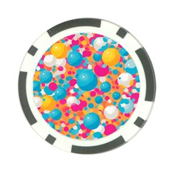 Circles Art Seamless Repeat Bright Colors Colorful Poker Chip Card Guard by Maspions