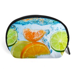 Fruits, Fruit, Lemon, Lime, Mandarin, Water, Orange Accessory Pouch (large) by nateshop