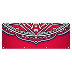 Mandala Red Banner And Sign 8  X 3  by goljakoff