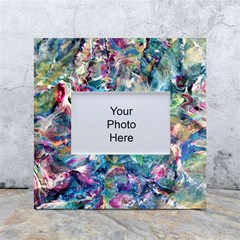 Abstract Confluence White Box Photo Frame 4  X 6  by kaleidomarblingart