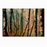 Woodland Woods Forest Trees Nature Outdoors Mist Moon Background Artwork Book Postcards 5  x 7  (Pkg of 10) Front