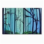 Nature Outdoors Night Trees Scene Forest Woods Light Moonlight Wilderness Stars Postcards 5  x 7  (Pkg of 10) Front