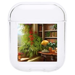 Room Interior Library Books Bookshelves Reading Literature Study Fiction Old Manor Book Nook Reading Hard Pc Airpods 1/2 Case by Posterlux