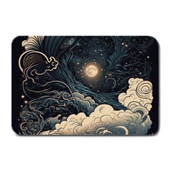 Starry Sky Moon Space Cosmic Galaxy Nature Art Clouds Art Nouveau Abstract Plate Mats by Posterlux