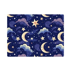 Night Moon Seamless Premium Plush Fleece Blanket (mini) by Maspions