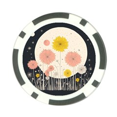 Space Flowers Universe Galaxy Poker Chip Card Guard by Maspions