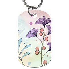 Flower Paint Flora Nature Plant Dog Tag (one Side) by Maspions