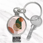 Line Forms Art Drawing Background Nail Clippers Key Chain Front