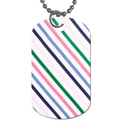 Retro Vintage Stripe Pattern Abstract Dog Tag (one Side) by Maspions