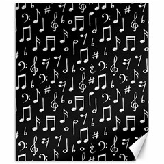 Chalk Music Notes Signs Seamless Pattern Canvas 8  X 10  by Ravend