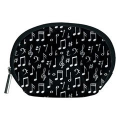 Chalk Music Notes Signs Seamless Pattern Accessory Pouch (medium) by Ravend