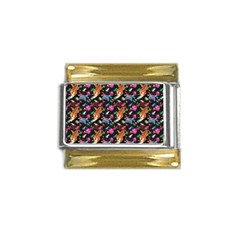 Beautiful Pattern Gold Trim Italian Charm (9mm) by Sparkle