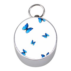 Butterfly-blue-phengaris Mini Silver Compasses by saad11