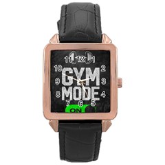 Gym Mode Rose Gold Leather Watch  by Store67