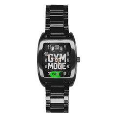 Gym Mode Stainless Steel Barrel Watch by Store67