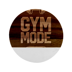 Gym Mode Marble Wood Coaster (round) by Store67