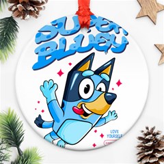 Super Bluey Ornament (round) by avitendut