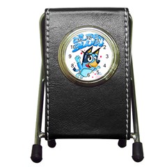 Super Bluey Pen Holder Desk Clock by avitendut