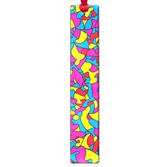 Colorful-graffiti-pattern-blue-background Large Book Marks by designsbymallika