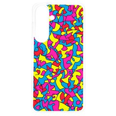 Colorful-graffiti-pattern-blue-background Samsung Galaxy S24 6 2 Inch Tpu Uv Case by designsbymallika