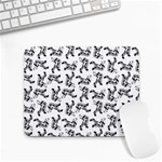 Erotic Pants Motif Black And White Graphic Pattern Black Backgrond Small Mousepad Front