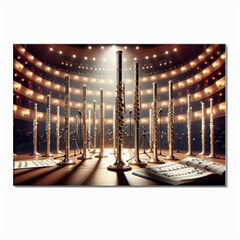 Standing Flutes Postcard 4 x 6  (pkg Of 10) by RiverRootsReggae