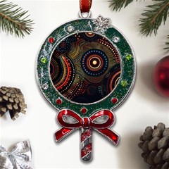 Abstract Geometric Pattern Metal X mas Lollipop With Crystal Ornament by Ndabl3x