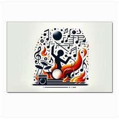 Abstract Drummer Postcards 5  X 7  (pkg Of 10) by RiverRootz