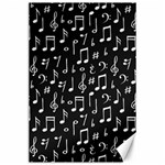 Chalk Music Notes Signs Seamless Pattern Canvas 24  x 36  23.35 x34.74  Canvas - 1