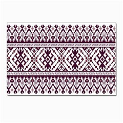 Illustration Ukrainian Folk Seamless Pattern Ornament Postcards 5  X 7  (pkg Of 10) by Proyonanggan