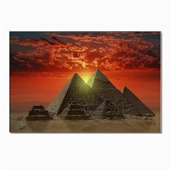 Pyramids Egypt Monument Landmark Sunrise Sunset Egyptian Postcards 5  X 7  (pkg Of 10) by Proyonanggan