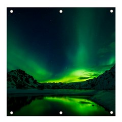 Iceland Aurora Borealis Banner And Sign 4  X 4  by Proyonanggan