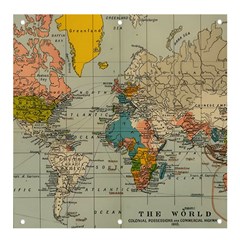 Vintage World Map Banner And Sign 4  X 4  by Proyonanggan