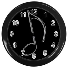 Eighth Note 8e245177-3b01-46c5-8203-b2dfeddb6d62 Wall Clock (black) by RiverRootz